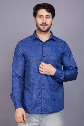 Parx Full Sleeve Blue Shirt