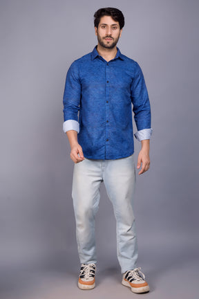 Parx Full Sleeve Blue Shirt