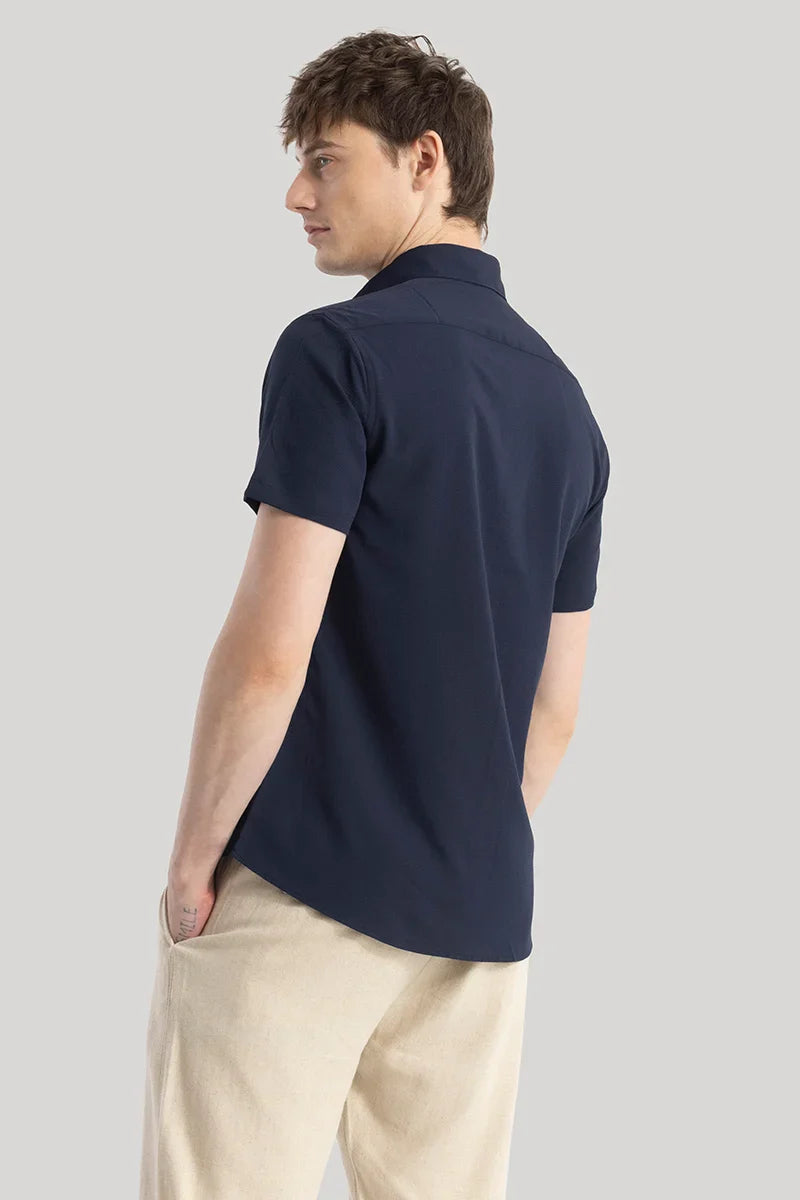 Torbjorn Navy Plain Shirts