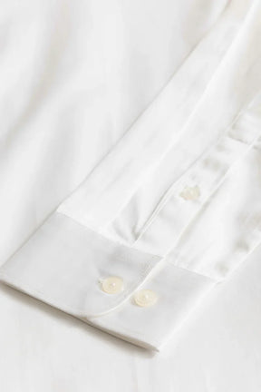 Alfonso White Plain Satin Shirt