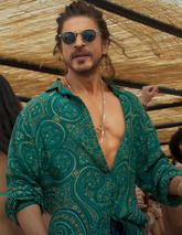 Pathaan (SRK’s Emerald Green)- Paisley Print Shirt