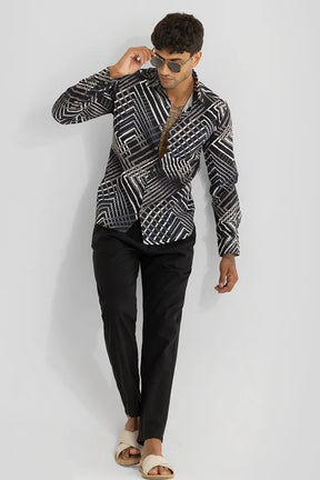 Momentum Black Geometric Shirt