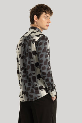 Nerissimo Grey Animal Print Shirt