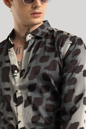 Nerissimo Grey Animal Print Shirt