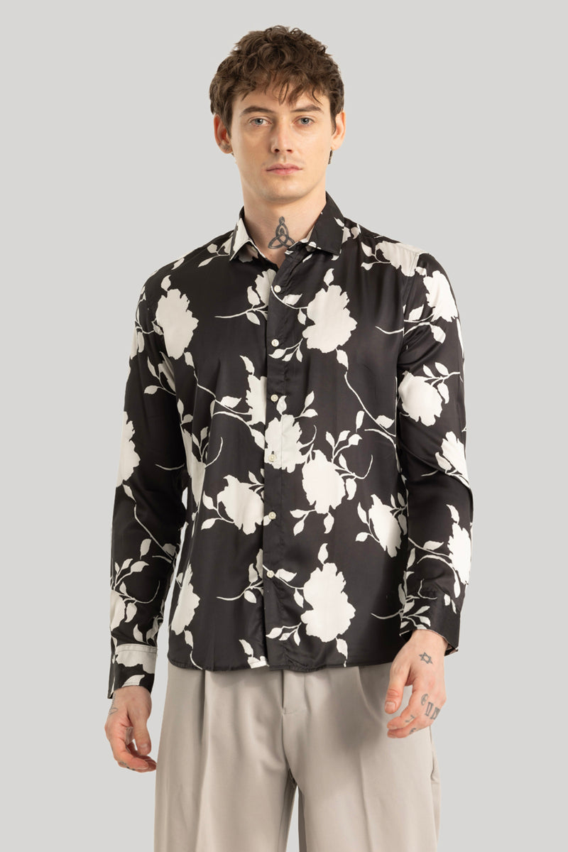 Florattire Black Floral Shirt