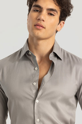 Grey Slim Fit Shirt