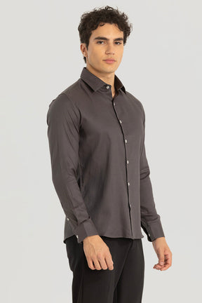 Dark Brown Slim Fit Shirt