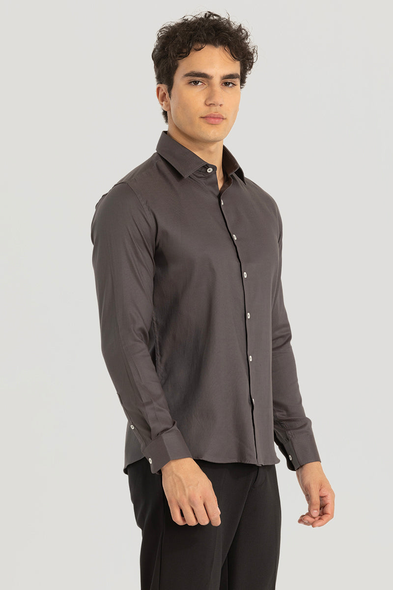 Dark Brown Slim Fit Shirt