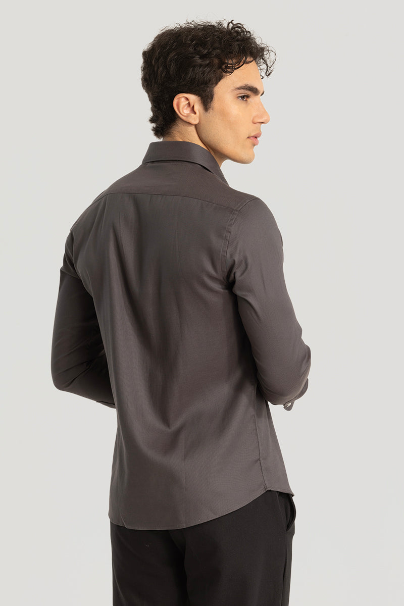 Dark Brown Slim Fit Shirt