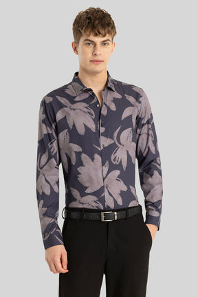 Lead Grey Floral Shirt