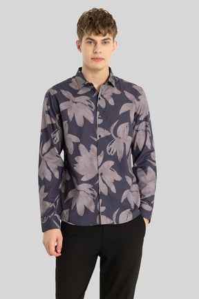 Lead Grey Floral Shirt