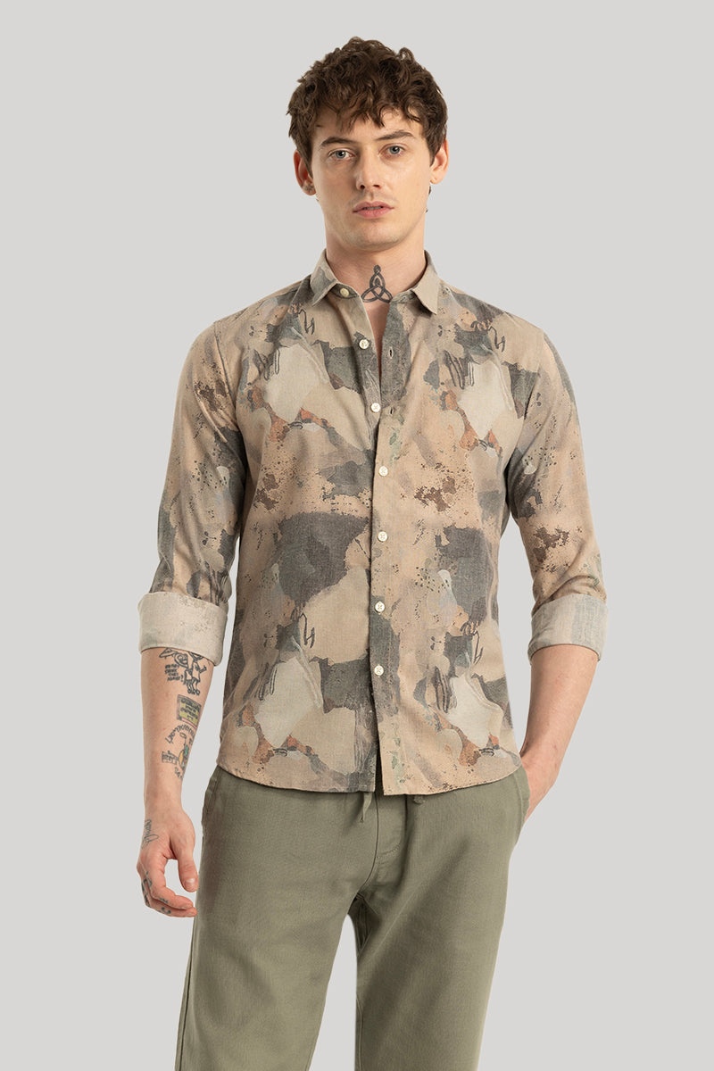 Dirk Tan Abstract Linen Shirt