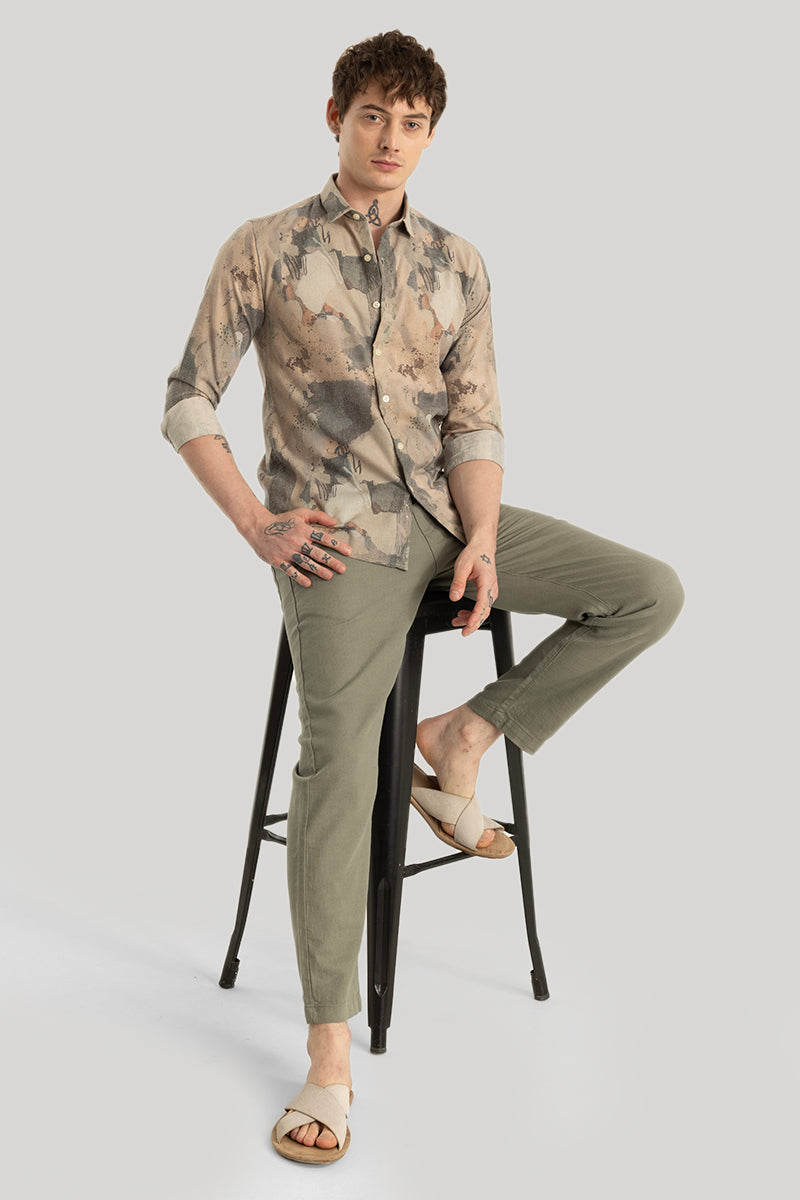 Dirk Tan Abstract Linen Shirt