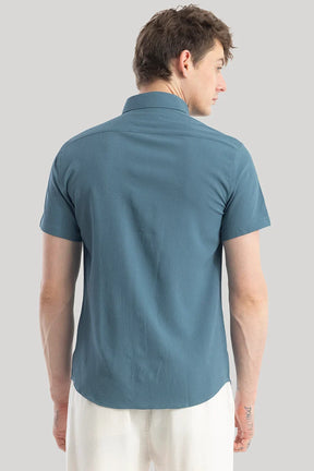 Torbjorn Teal Plain Shirts