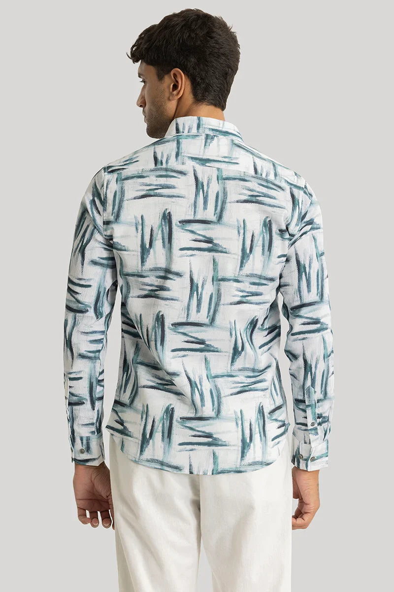 Apex Teal Abstract Shirt