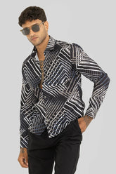 Momentum Black Geometric Shirt